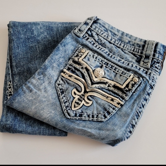 Rock Revival Indi Skinny Blue Jeans Size 25 - Picture 3 of 11